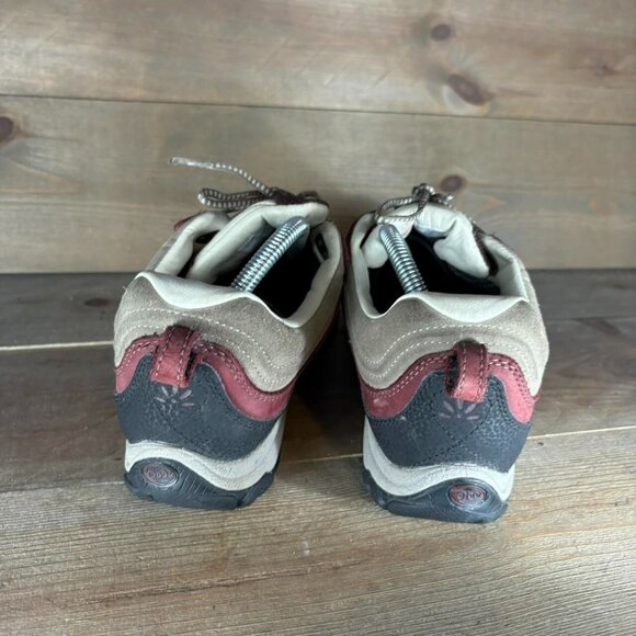 oboz sapphire low womens size 10 shoes red leather waterproof hiking sneakers - Picture 4 of 8